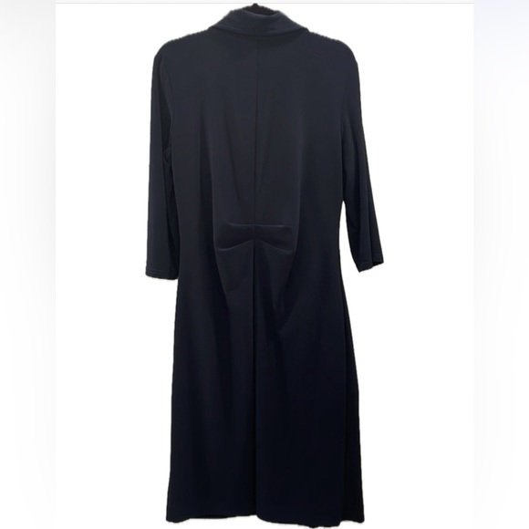 Joseph Ribkoff Dark Blue Bodycon Ruched zippered Dress  . - Picture 4 of 10